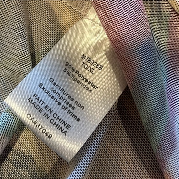MARIE Claire  Multicolors mesh short sleeves shirt size XL - Picture 3 of 7